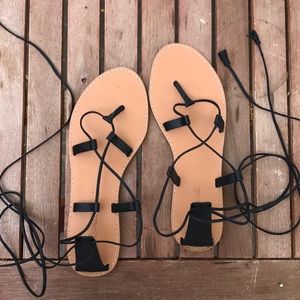 Madewell Lace-up Boardwalk Sandals